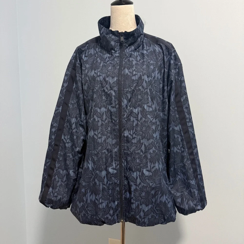 Athleta Women’s‎ Plus Sightseer Lace Jacket Sz 2X Windbreaker Blue Floral